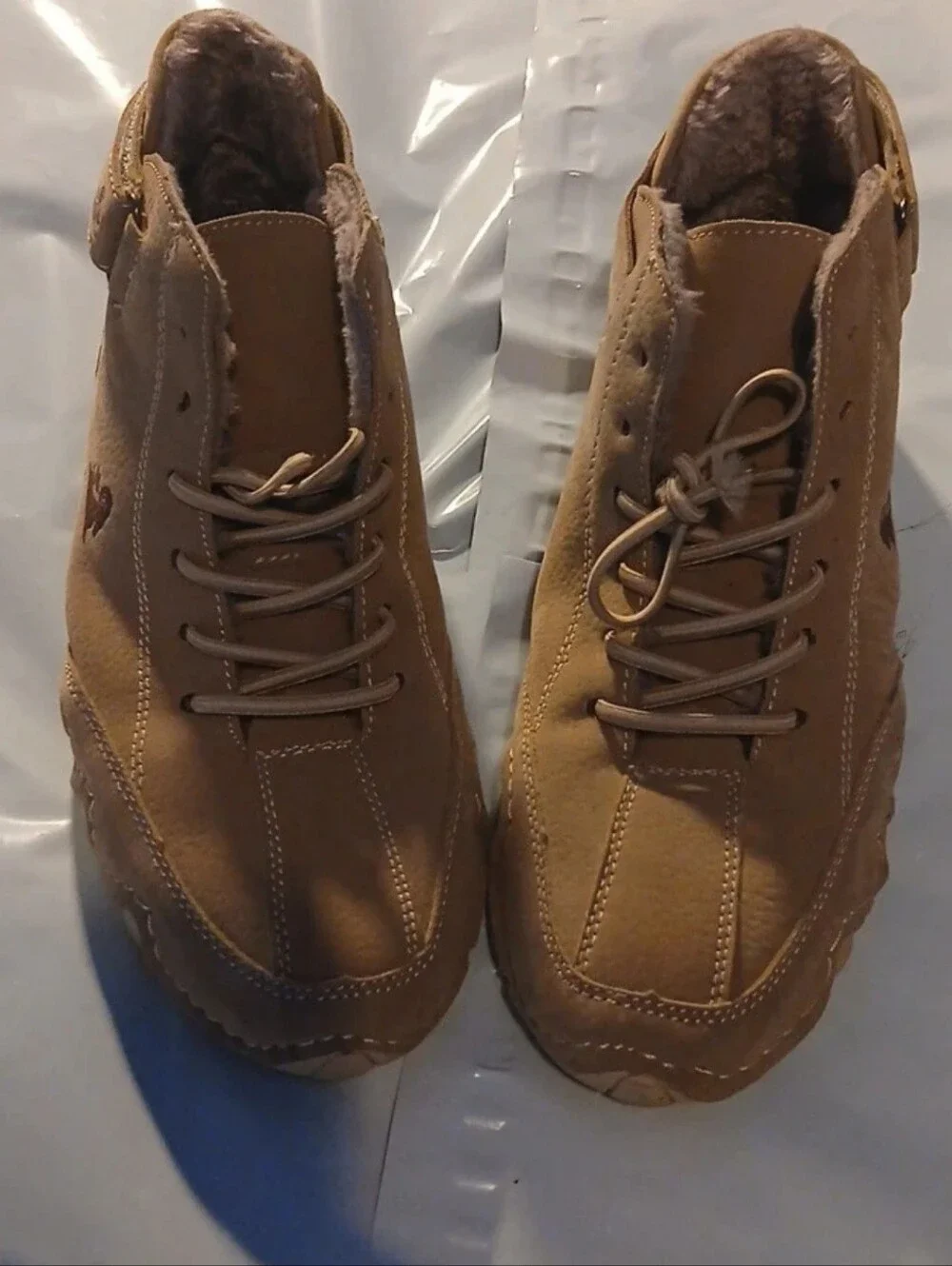 Ldeck unisexCasual Tan Lace-Up Boots , Comfortable Wear.  Size. 5 Men, 6.5 Women